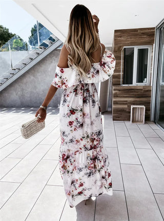 Ute - Maxiklänning - blommig off-shoulder