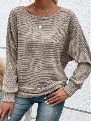 Josefine - Enfärgad sweatshirt - Vida ärmar