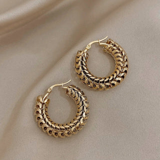 Micara - Golden Twist Hoops - Örhängen