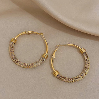 Micara - Gilded Mesh Hoops - Örhängen